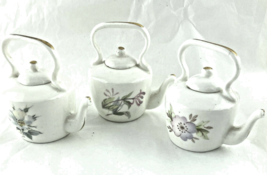 Crown Stuart Mini Floral Teapot Staffordshire England - £14.42 GBP