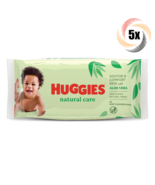 5x Packs Huggies Baby Wet Wipes Natural Care Aloe Vera | 56 Wipes Per Pack - $534.00 MXN