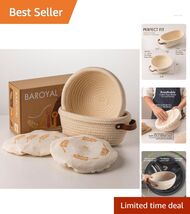Crispier Crust Cotton Rope Bread Proofing Basket Set - Oval &amp; Round Styles - $49.45