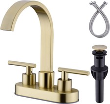 Brushed Gold Dikurooms 4 Inch Sq.Are Waterfall Vanity, 360°Swivel Spout. - $58.95