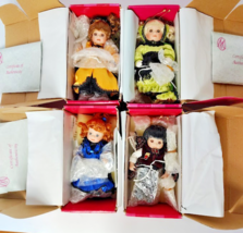 Lot 4 Marie Osmond Bitty Beauty Bug Collectible Miniature Porcelain Doll... - $29.89