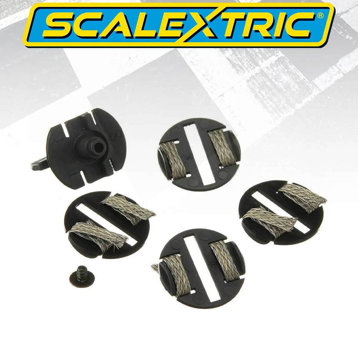 Scalextric Slot Car 1/32 C8329 Guide Blades x 4 Braid Plates x 4 and