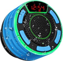 Basspal Bluetooth Portable Wireless Shower Speakers With Led Display, Fm Radio, - £35.28 GBP