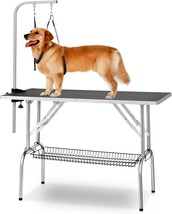 43.5 Dog Grooming Table With Grooming Arm, Foldable Pet Grooming Table F... - $92.99