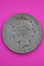 1934 D Liberty Peace Silver Dollar Scarce Semi Key Date Coin Denver Mint 21 - £36.99 GBP