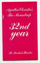 Agatha Christie&#39;s The Mousetrap Program 1983 St Martins Theatre London 3... - £10.90 GBP