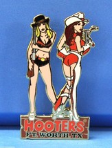 Hooters 2 Sexy Girls Cowgirls With Guns Ft Worth Tx Texas Girls Lapel Pin - £14.15 GBP