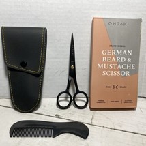 5&quot; Professional German Beard &amp; Mustache Scissors Comb &amp; Pouch - $19.79