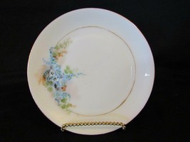 Bavarian UNO Favorite Hand Painted Floral Plate, 6&quot; Blue Forget Me Nots - Signed - £5.97 GBP