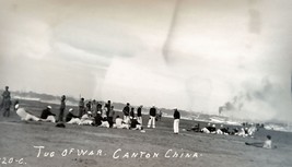 VINTAGE NEGATIVE, TUG OF WAR, CANTON CHINA - £31.81 GBP