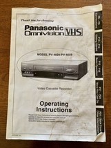 Panasonic VCR Operating Instructions Manual models PV-4609 / PV-4659  - $14.85