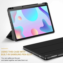 Samsung Galaxy Tab S6 Lite 10.4 Case Durable Tri-Fold Stand Cover Pen Sl... - £31.57 GBP
