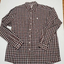 Cinch button up shirt mens size XL plaid Brown thick cowboy long sleeve western - £15.56 GBP