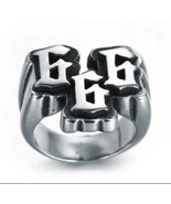 Punk Rock 666 ring for men Size 10 - $11.88