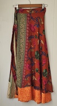 Upcycled Indian Sari Wrap Skirt S451 - $18.00