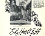 Eola Hotel Grill &amp; Coffee Shop Menu Natchez Mississippi 1956 Pilgrimage - $74.17