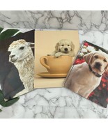 Vintage Y2k Animal Print Pocket Folders Notebook Lot Llama Puppy Dog School - $19.79