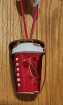 2013 Starbucks Holly Ceramic Mini Coffee To Go Cup Christmas Ornament New - £19.53 GBP