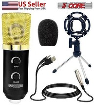 5Core Premium Pro Audio Condenser Recording Microphone Podcast Gaming St... - £17.18 GBP