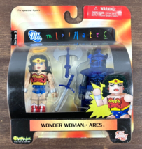 Dc Mini Mates Wonder Woman &amp; Ares Figure 2006 Art Asylum New On Card Direct - £19.56 GBP