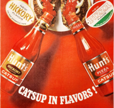1965 Hunt&#39;s Ketchup Pizza Flavor Hickory Advertisement Condiments Catsup... - $29.99