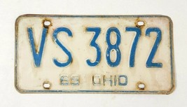 1969 Ohio License Plate VS 3872 - £12.74 GBP