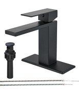Loopan Bathroom Sink Faucet Waterfall Spout Single Handle 1 Hole Deck Mount - $47.96 CAD