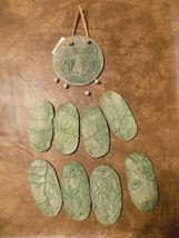 18&quot; Vtg Dubois Pottery Handmade Wind Chime Crafted Wolf Ceramic Art Tile... - $99.00