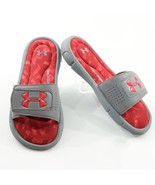 Under Armour Boy&#39;s 5 (5Y) Ignite Impact V Slide Sandal 4D Foam Gray Arub... - $26.76