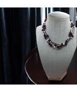 Vintage 3 Strand Choker Necklace, small, Faux Pearl&#39;s, Glass Beads - $35.00 CAD