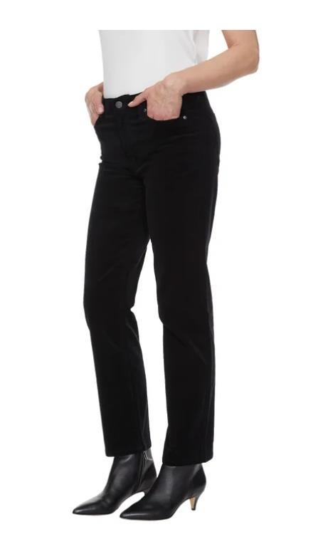 Buffalo Womens Pants Black Corduroy Straight Leg Stretch 5-Pocket Belt Loops Item image 2