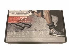 TKO Men Gray Soft Neoprene Ankle &amp; Wrist Weights 5 Lb Set Two 2.5 LB Resistance - $22.75