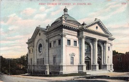 ST JOSEPH  MISSOURI FIRST CHURCH OF CHRIST POSTCARD 1910s - $5.53