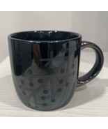 Dunkin Donuts Ceramic Winter Coffee Mug Dk Gray Pearlescent Snowflake 20... - $322.17 MXN