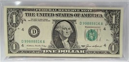 1985 $1 Federal Reserve Fancy Four-of-a-Kind Poker Note GEM CU PC-342 - $32.83