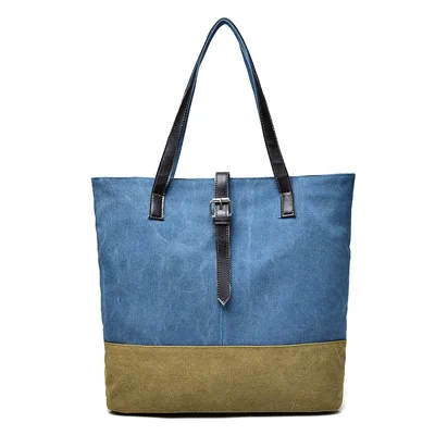 New Women Canvas Handbags Lady Large Tote Bag for Shopping Travel Female Shoulde - £26.18 GBP