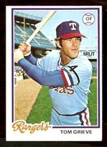 Texas Rangers Tom Grieve 1978 Topps # 337 EX/NM - £0.39 GBP