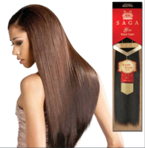Shake-N-Go Milky Way Saga Premium Remy Yaky 100% Human Hair Weave BROWN GO0164 - £92.82 GBP