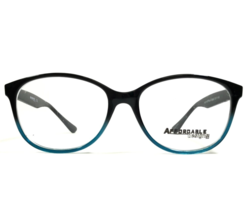 Affordable Designs Eyeglasses Frames HEATHER BLACK/BLUE Round 53-17-145 - £38.91 GBP