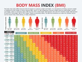 Body Mass Index Chart,  digital download PDF, Height and weight, Body fa... - £3.14 GBP