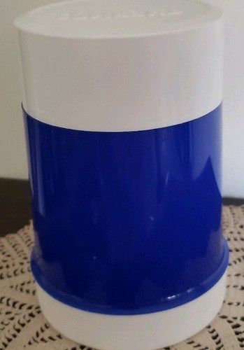 Vintage ~ Thermos ~ 10 Oz. Insulated Food Jar ~ 70F~ Narrow Neck ~ Blue & White Item image 7