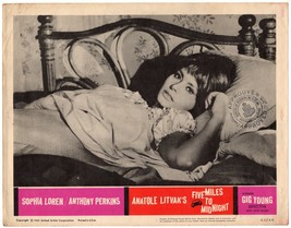 *Anatole Litvak&#39;s FIVE MILES TO MIDNIGHT (1962) Sophia Loren Lies in Bed... - $45.00