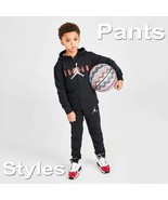 BOY&#39;S NIKE AIR JORDAN JUMPMAN PANTS FLIGHT 5 YOUTH BLACK RED THERMA-FIT ... - £9.74 GBP+