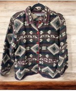 Jane Ashley Tapestry Jacket w/Pockets Womens M Southwestern Buttons Cott... - $34.64