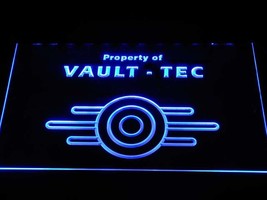 Fallout Property of Vault-Tec LED Neon Sign Hang Signs Wall Home Decor Crafts  - £20.53 GBP+