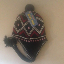 ✅ Unisex Kids Hat With Pom Pom BLACK - £5.55 GBP