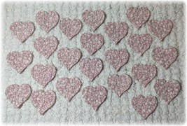 24 Vintage Cutter Quilt Ashley Shabby Heart 2&quot; Applique Die Cuts FeedSac... - $14.24