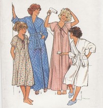 Vtg 70S Girls Belted Robe Housecoat Flared Nightdress 2 Lengths Sew Pattern S8 - £10.26 GBP