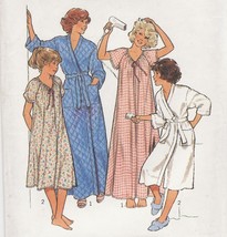 Vtg 70S Girls Belted Robe Housecoat Flared Nightdress 2 Lengths Sew Pattern S8 - £9.70 GBP