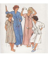 Vtg 70S Girls Belted Robe Housecoat Flared Nightdress 2 Lengths Sew Patt... - €11,02 EUR